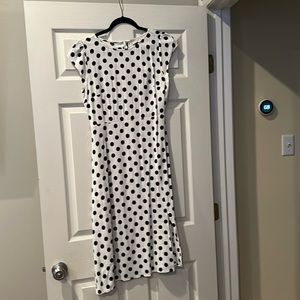 Black and white polka dot dress